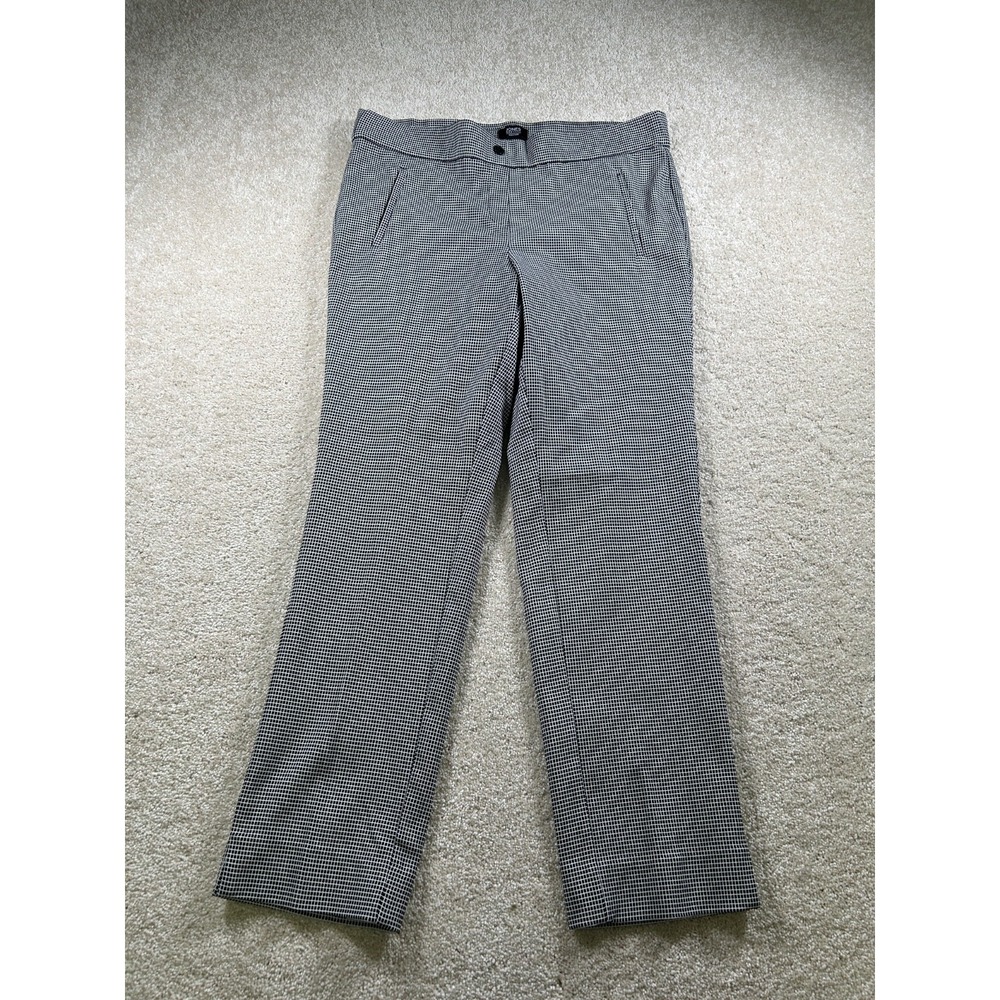 Jones New York Signature Womens L Black & White Checkered Dress Pants